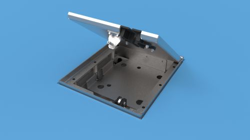 Stainless steel boxes for sub-floor reels PBT/piste