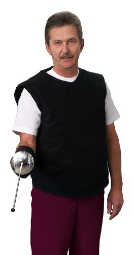 Leather jacket without sleeves, with backzip PROFI for men