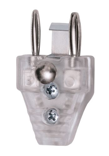 Cable plug, 2 pin transparent