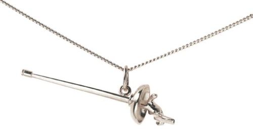 Mini epee necklace in silver color