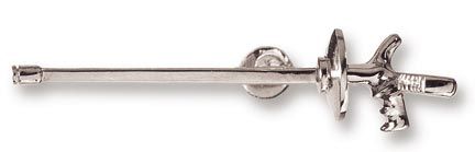 Push pin with clasp foil in silver color