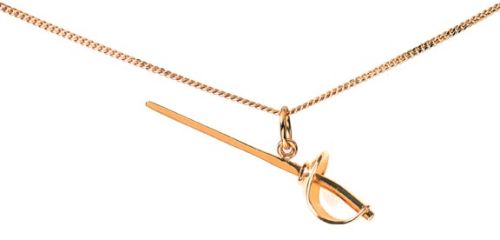 Mini sabre necklace in gold color