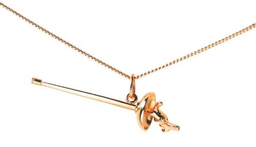 Mini epee necklace in gold color