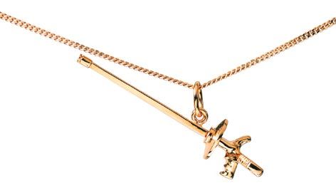 Mini foil necklace in gold color