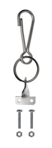 Metal plate+screws+carabiner with ring for swinging socket