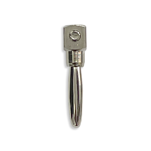 Pin to cable plug, 4mm pin