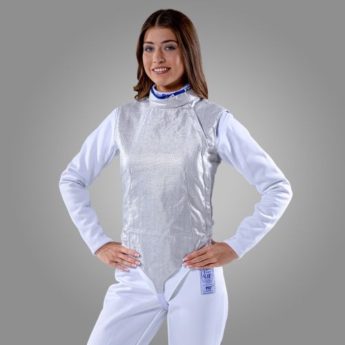 Electric foil jacket WHITE INOX, washable for women