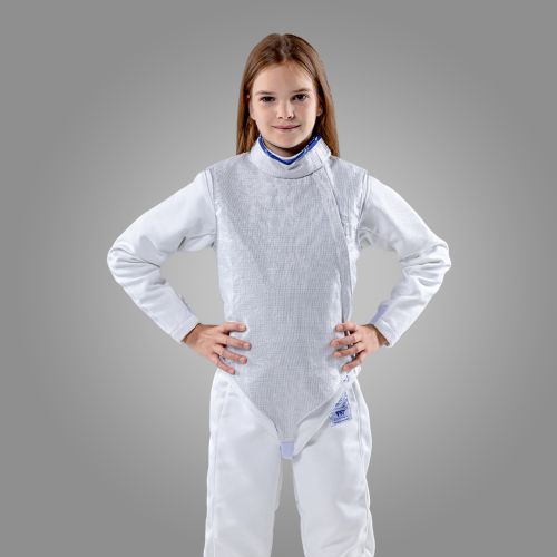 Electric foil jacket WHITE INOX, washable for children