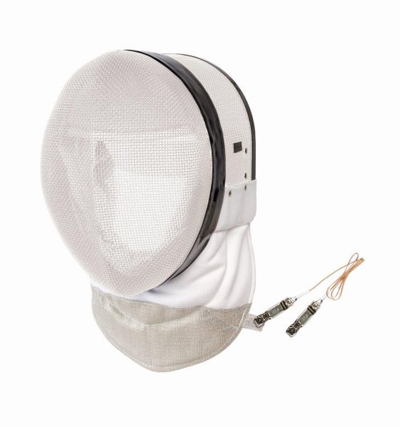 Foil Fencing Mask Resistance 350 N with double backstrap in White
